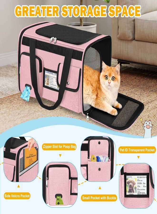 HUANLANG Soft-Sided Cat Carrier Airline Approved,Dog Carriers for Small Dogs Medium Cats,Pet Travel Carrier Up to 20 Lbs,Collapsible Cat Bag - Image 2
